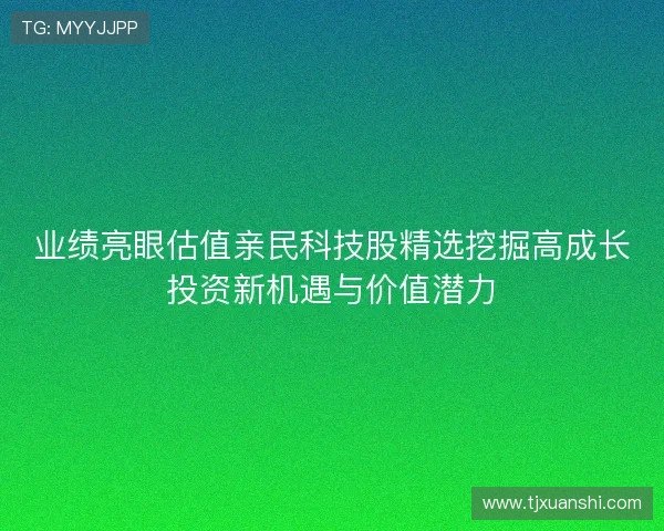 业绩亮眼估值亲民科技股精选挖掘高成长投资新机遇与价值潜力